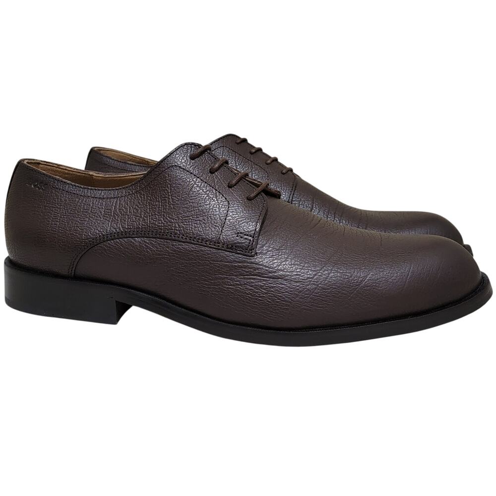 BOSS by Hugo Boss Men Tayil Plain Toe Derby Oxfords Size US 11.5 Dark Brown